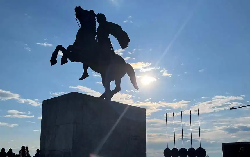 Reiterstatue von Alexander dem Gro&szlig;en in Thessaloniki