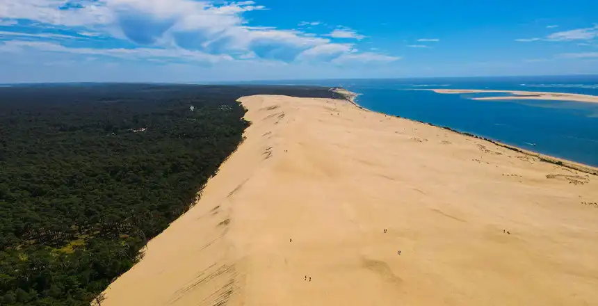 Gro&szlig;e Sandd&uuml;ne Dune du Pilar, zwischen Pinienw&auml;ldern und Atlantik